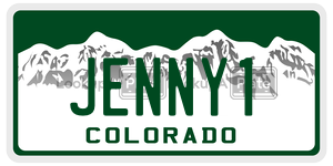 JENNY1  license plate in CO