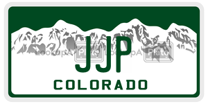 JJP  license plate in CO