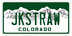 JKSTRAW  license plate in CO