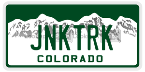 JNKTRK  license plate in CO