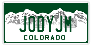 JODYJM license plate in Colorado
