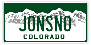 JONSNO  license plate in CO