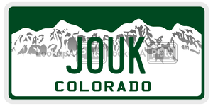 JOUK  license plate in CO
