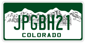 JPGBH21  license plate in CO