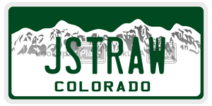 JSTRAW  license plate in CO