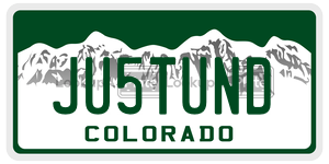 JU5TUND  license plate in CO