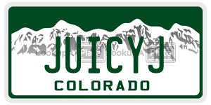 JUICYJ  license plate in CO