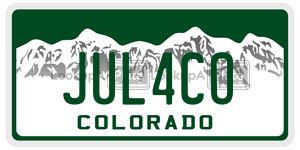 JUL4CO  license plate in CO