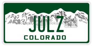 JULZ  license plate in CO