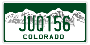 JUQ156  license plate in CO