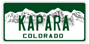 KAPARA  license plate in CO