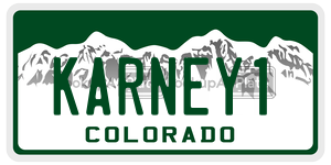 KARNEY1  license plate in CO