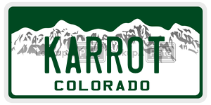 KARROT  license plate in CO