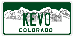 KEVO  license plate in CO