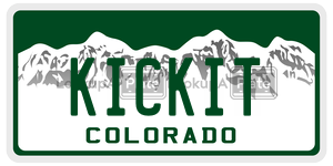 KICKIT  license plate in CO