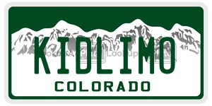 KIDLIMO  license plate in CO