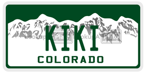 KIKI  license plate in CO