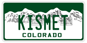 KISMET  license plate in CO