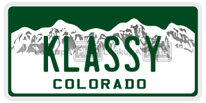 KLASSY  license plate in CO