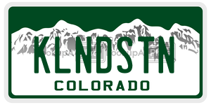 KLNDSTN  license plate in CO