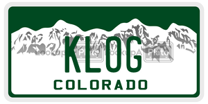 KLOG  license plate in CO
