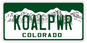 KOALPWR  license plate in CO
