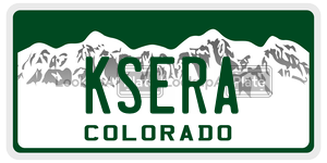 KSERA  license plate in CO