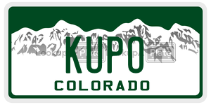 KUPO  license plate in CO