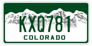 KXQ781 license plate in Colorado