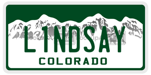 L1NDSAY  license plate in CO