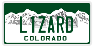 L1ZARD  license plate in CO