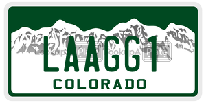 LAAGG1  license plate in CO