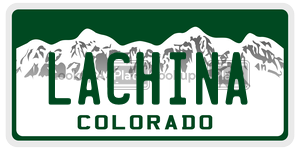LACHINA  license plate in CO