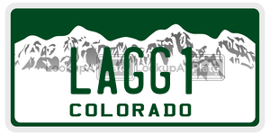 LAGG1  license plate in CO