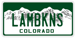 LAMBKNS  license plate in CO