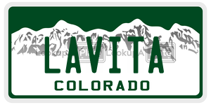LAVITA  license plate in CO
