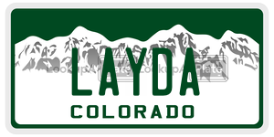 LAYDA  license plate in CO