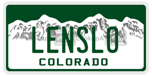LENSLO  license plate in CO