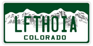 LFTHOIA  license plate in CO