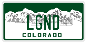 LGND license plate in Colorado