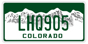 LHQ905  license plate in CO
