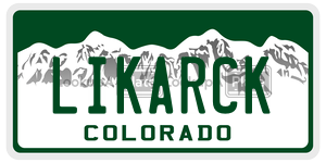 LIKARCK  license plate in CO