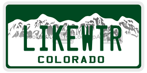 LIKEWTR  license plate in CO