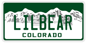 LILBEAR  license plate in CO
