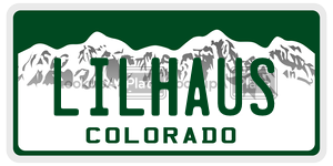 LILHAUS license plate in Colorado