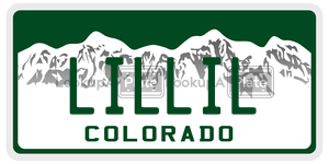LILLIL  license plate in CO