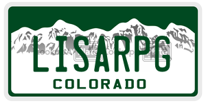 LISARPG  license plate in CO
