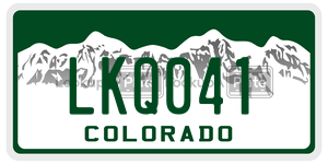 LKQ041  license plate in CO