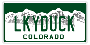 LKYDUCK  license plate in CO