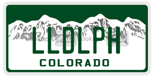 LLDLPH  license plate in CO